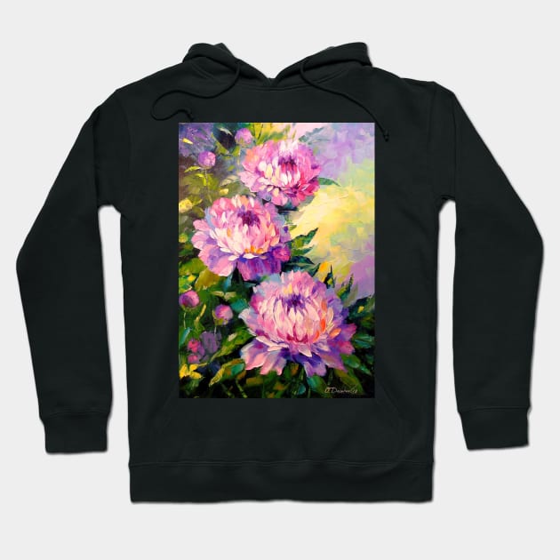 Peonies Hoodie by OLHADARCHUKART